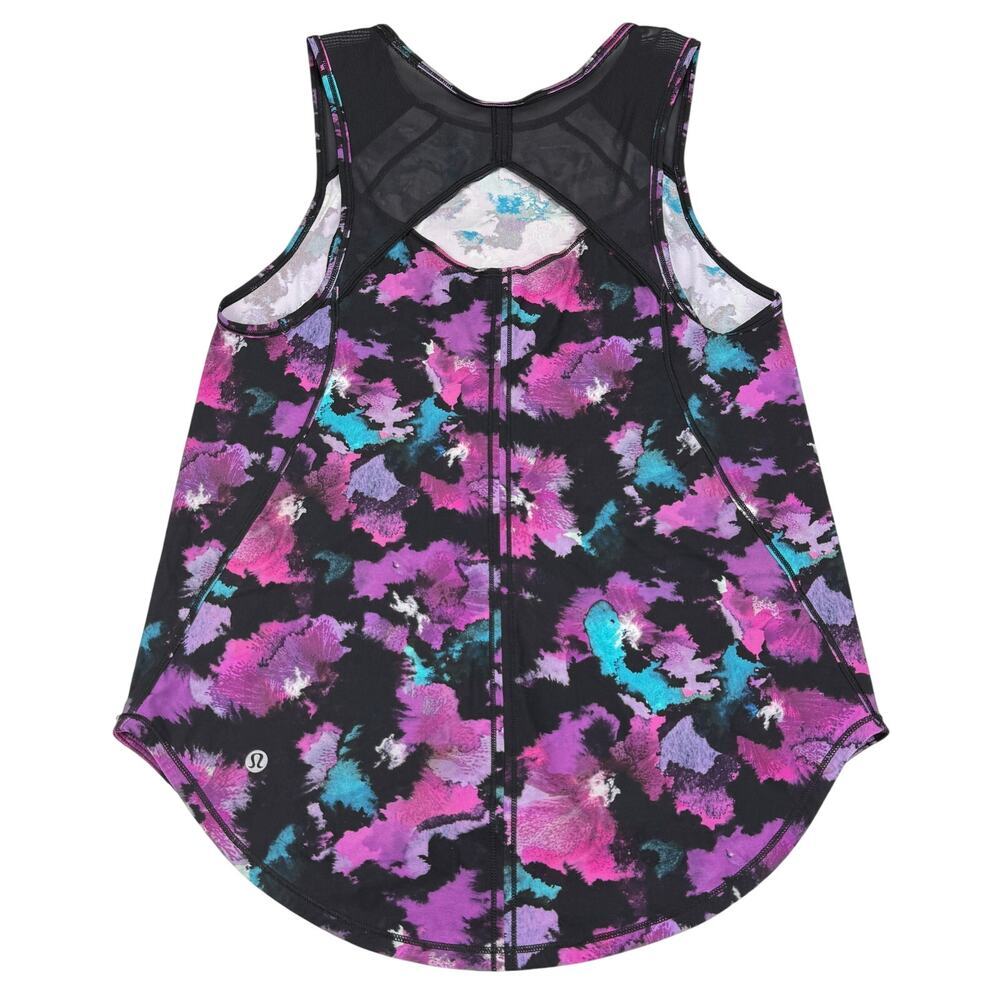 LULULEMON Sculpt Tank Size 4 Midnight Bloom Black Deep Fuschia / Black - Picture 6 of 6